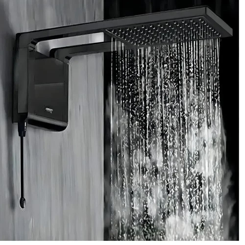 Ducha eléctrica de pared Lorenzetti Acqua Ultra Storm negra